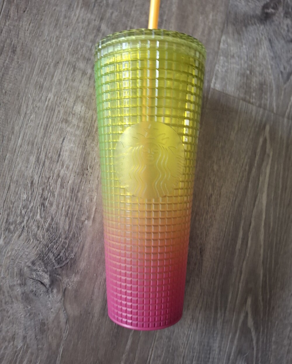Starbucks Summer 2022 Strawberry Lemonade Studded Disco Grid Tumbler